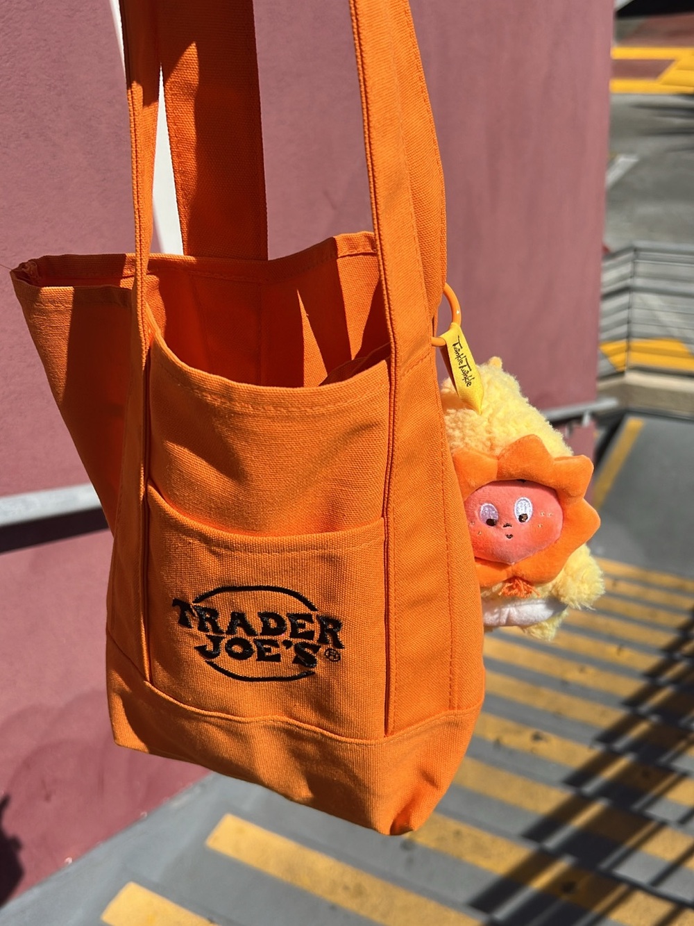 Orange Canvas Mini Tote Bag